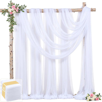 Wedding Arch Draping Fabric Wedding Drapes Drapes for Backdrop Sheer Fabric Drapes Decorations Curtains Reception Ceremony Party