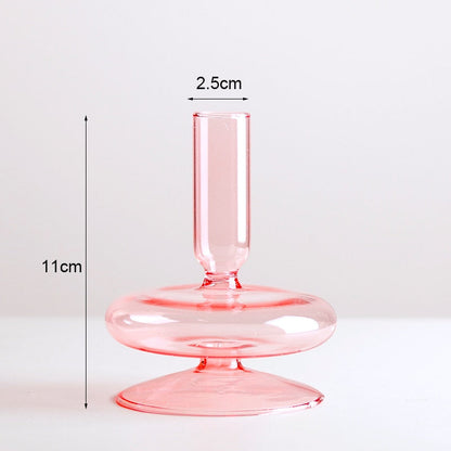 Romantic Glass Candle holder candlelight dinner Nordic Candlestick Wedding centerpieces  Birthday living room home decor