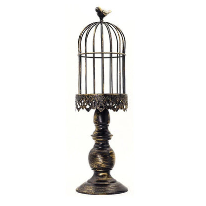 Retro Bird Cage Candle Holder Metal Iron Art Candlestick Luxury Romantic Wedding Party Home Tables Centerpieces Decoration Craft