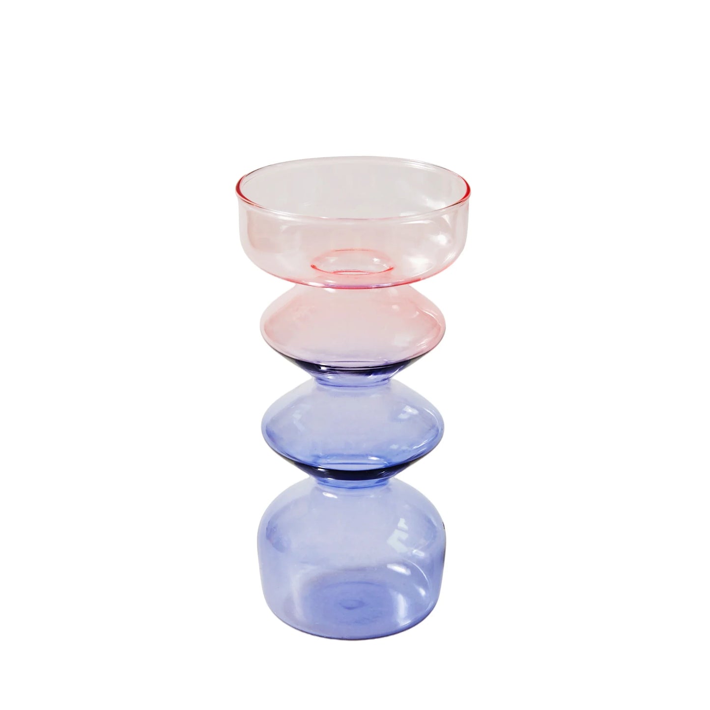 Lilac Candle Holders Glass Candlestick holder for Wedding Table Centerpieces Nordic Vase Home Decoration Gift