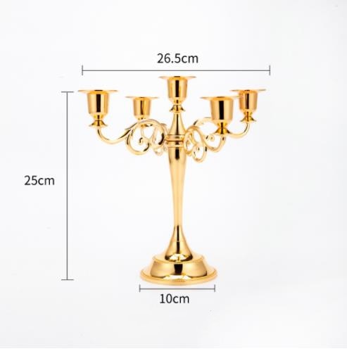 Ou a metal candlestick first three head five metals, wrought iron candlestick, furnishing articles romantic wedding retro candle