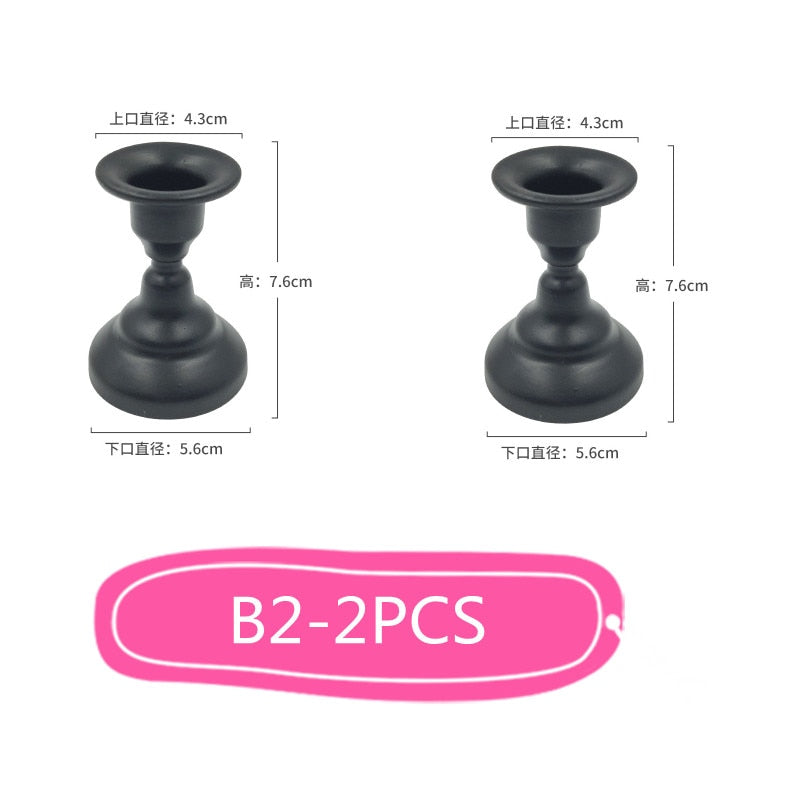Creative Candle Holder Home Decor Metal Candlestick Retro Desktop Ornaments Indoor Wrought Iron Wedding Adornment Bougeoir