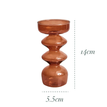Glass Candle Stick Holders Taper Candles Holder for Candlestick Dinner Candles Party and Wedding Centerpieces Table Decoration