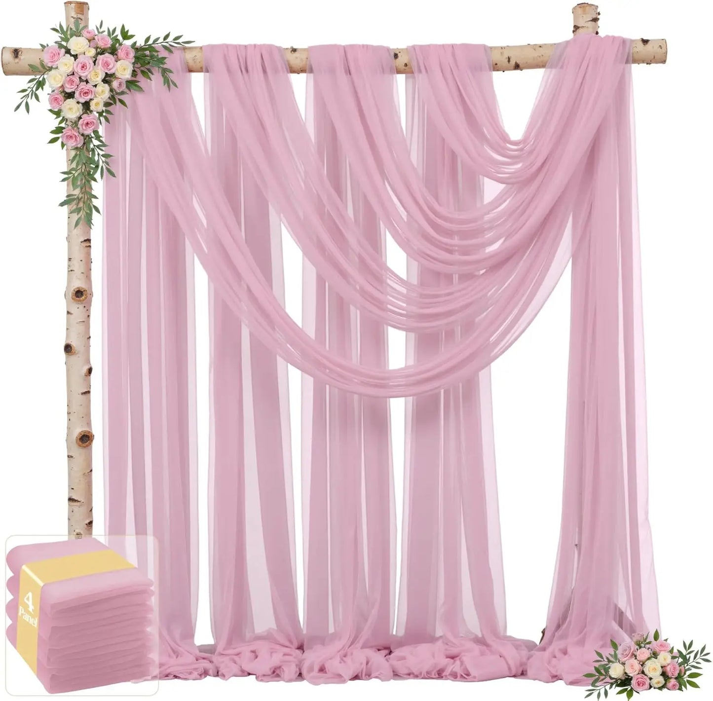 Wedding Arch Draping Fabric Wedding Drapes Drapes for Backdrop Sheer Fabric Drapes Decorations Curtains Reception Ceremony Party