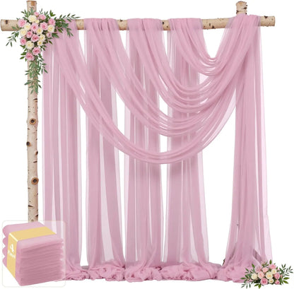 Wedding Arch Draping Fabric Wedding Drapes Drapes for Backdrop Sheer Fabric Drapes Decorations Curtains Reception Ceremony Party
