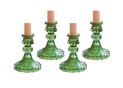 Taper Candle Holders Crystal Glass Candlestick Holder Decorative Candle Stand Centerpiece for Table Wedding Dinning Party