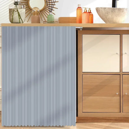 Kitchen Cabinet Curtain Dustproof Cupboard Wardrobe Cover Self-Adhesive Short Curtains Cabinet Bookcases Cortina Rideaux