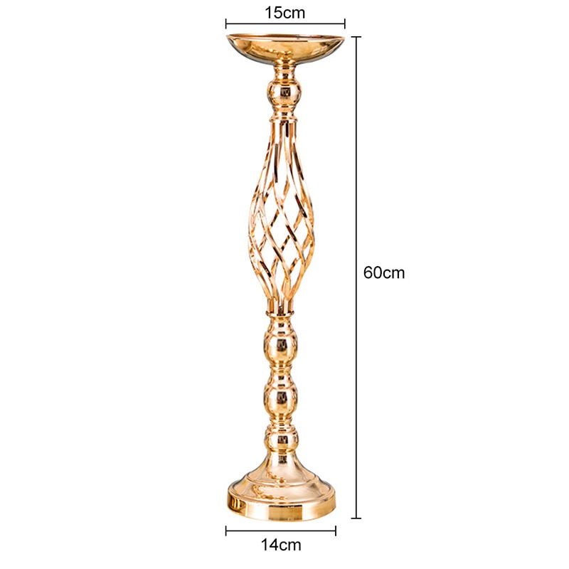 Flowers Metal Candle Holders Wedding Centerpiece Flowers Vases Flower Candlestick Table Metal Stand Valentine Party Decoration