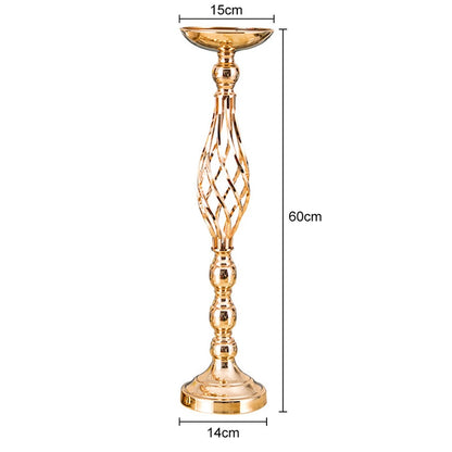 Flowers Metal Candle Holders Wedding Centerpiece Flowers Vases Flower Candlestick Table Metal Stand Valentine Party Decoration