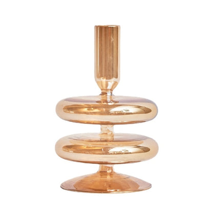 Taper Candle Holders Glass Candlesticks for Home Wedding Table Decoration Glass Vase Table Bookshelf Candles Stand