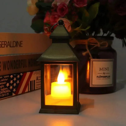 Ins Candle Holders lantern for Table Retro Flameless Kerosene Lamp Desktop Candlestick Chandelier Christmas New Year Home Decor