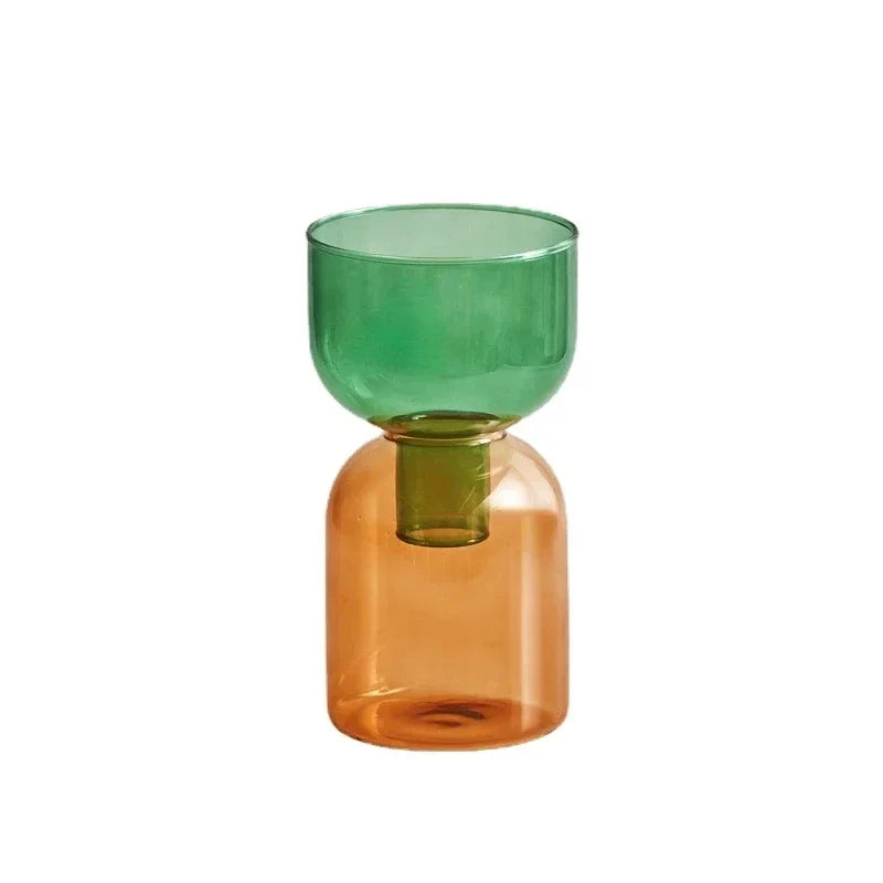 Glass Candle Holder Candles Stand Home Decor Terrarium Hydroponic Plant Flower Vase Decorative Bottle Bowl Container