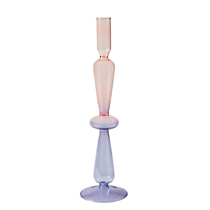 Floriddle Glass Candlesticks Lilac Candle Holders Wedding Table Centerpieces Nordic Home Decoration Christmas Gift