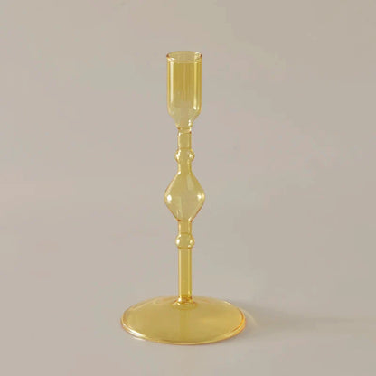 Slim Candlestick Holder Glass Candle Holders Home Decor Glass Table Candle Stand Holder Creative Decoration Ornament