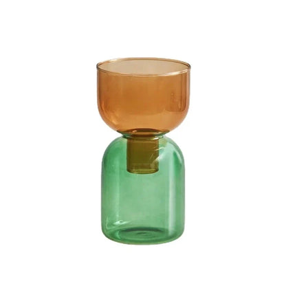 Glass Candle Holder Candles Stand Home Decor Terrarium Hydroponic Plant Flower Vase Decorative Bottle Bowl Container
