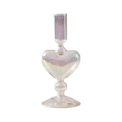 1pc Floriddle Glass Vases Nordic Candlestick Wedding Decoration Christmas Decoration Candle Stick Holder Home Decor Flower Vase