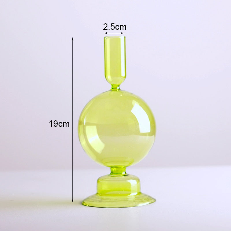 Romantic Glass Candle holder candlelight dinner Nordic Candlestick Wedding centerpieces  Birthday living room home decor