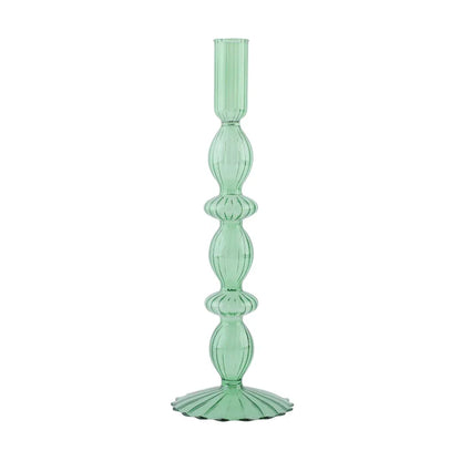 Glass Candle Holders Nordic Decor Taper Candle Holder Candlesticks for Home Wedding Room Decoration Party Vase Home Decor