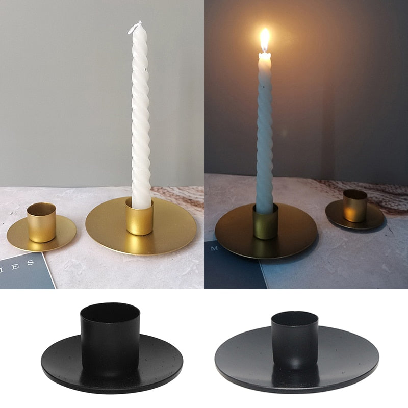 Creative Candle Holder Home Decor Metal Candlestick Retro Desktop Ornaments Indoor Wrought Iron Wedding Adornment Bougeoir