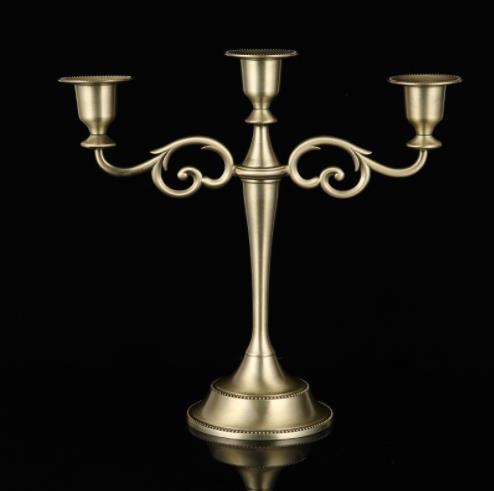 Ou a metal candlestick first three head five metals, wrought iron candlestick, furnishing articles romantic wedding retro candle