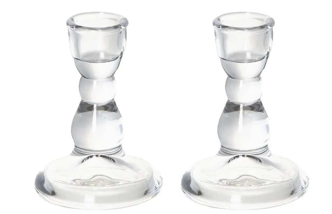 Decorative Crystal Candle Holders for Table Wedding Table Centerpiece Candle Stand Clear Glass Candlestick Holder Home Decor