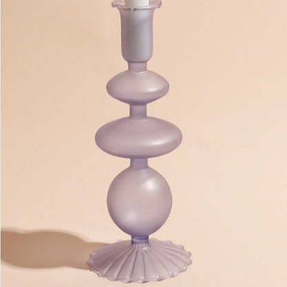 1pc Matte Glass Candle Holders Home Decoration Candlestick Birthday Candle Holder Dining Table Decoration Candle Home Decore