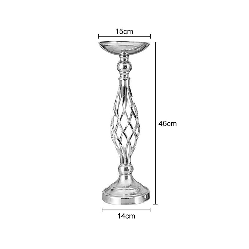 Flowers Metal Candle Holders Wedding Centerpiece Flowers Vases Flower Candlestick Table Metal Stand Valentine Party Decoration