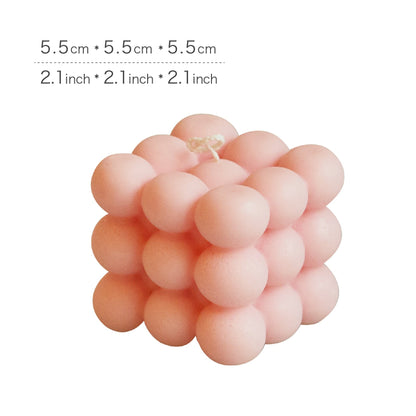 Small Bubble Cube Candle Soy Wax Aromatherapy Scented Candles Relaxing Birthday Gift 1PC