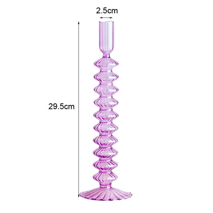 Romantic Glass Candle holder candlelight dinner Nordic Candlestick Wedding centerpieces Bougeoir Birthday living room home decor
