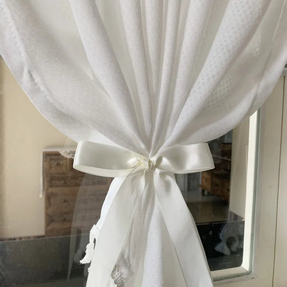 Korean style window screens are opaque and perforated-free. hook and loop curtains, bay windows, balcony floor-to-ceiling window