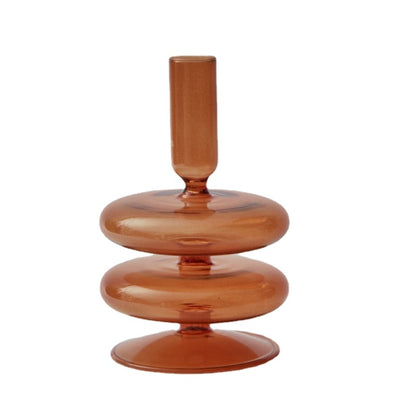 Taper Candle Holders Glass Candlesticks for Home Wedding Table Decoration Glass Vase Table Bookshelf Candles Stand