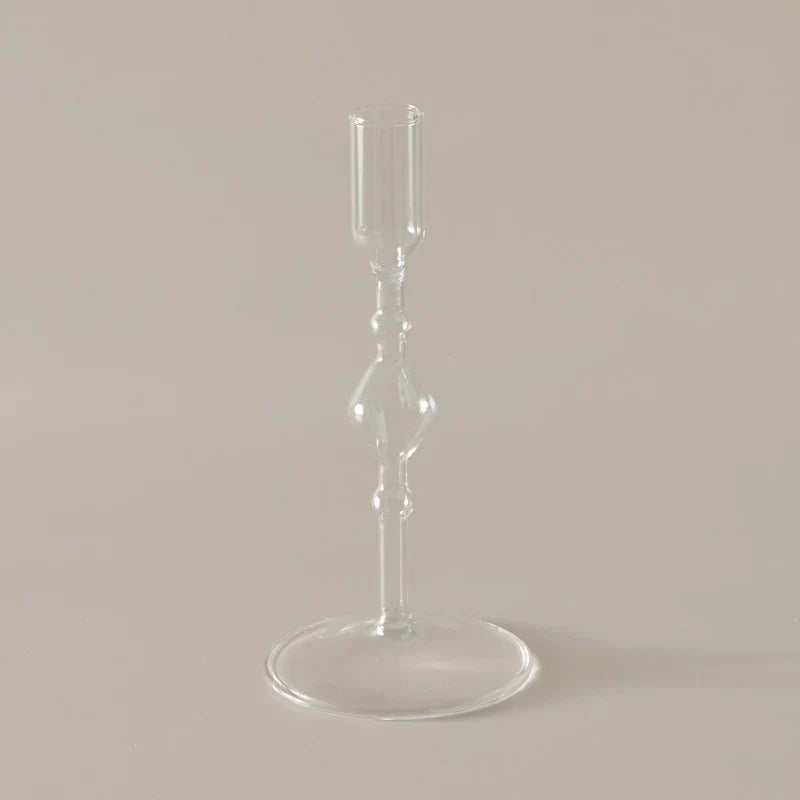 Slim Candlestick Holder Glass Candle Holders Home Decor Glass Table Candle Stand Holder Creative Decoration Ornament