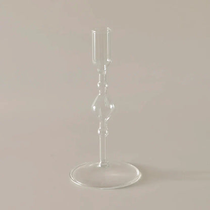Slim Candlestick Holder Glass Candle Holders Home Decor Glass Table Candle Stand Holder Creative Decoration Ornament