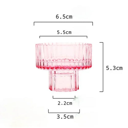 Red Mini Glass Candle Holders Taper Candle Stand Small Tealight Candle Holder Candlestick Holder Christmas Decor Green Glass