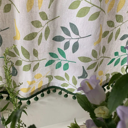 American curtains short curtain semi-blackout cotton linen pastoral bay window kitchen curtains for bedroom занавески