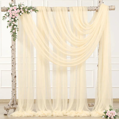 Wedding Arch Draping Fabric Wedding Drapes Drapes for Backdrop Sheer Fabric Drapes Decorations Curtains Reception Ceremony Party