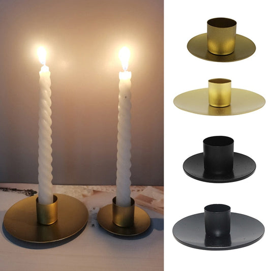Creative Candle Holder Home Decor Metal Candlestick Retro Desktop Ornaments Indoor Wrought Iron Wedding Adornment Bougeoir