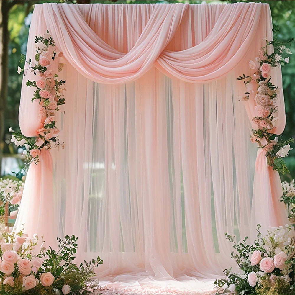 Wedding Arch Draping Fabric Wedding Drapes Drapes for Backdrop Sheer Fabric Drapes Decorations Curtains Reception Ceremony Party