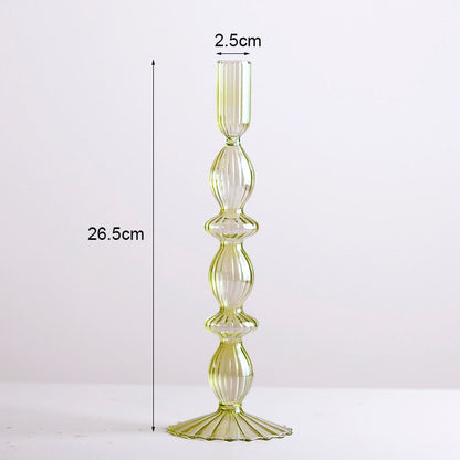 Romantic Glass Candle holder candlelight dinner Nordic Candlestick Wedding centerpieces  Birthday living room home decor