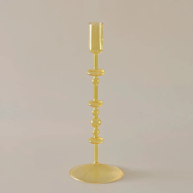 Slim Candlestick Holder Glass Candle Holders Home Decor Glass Table Candle Stand Holder Creative Decoration Ornament