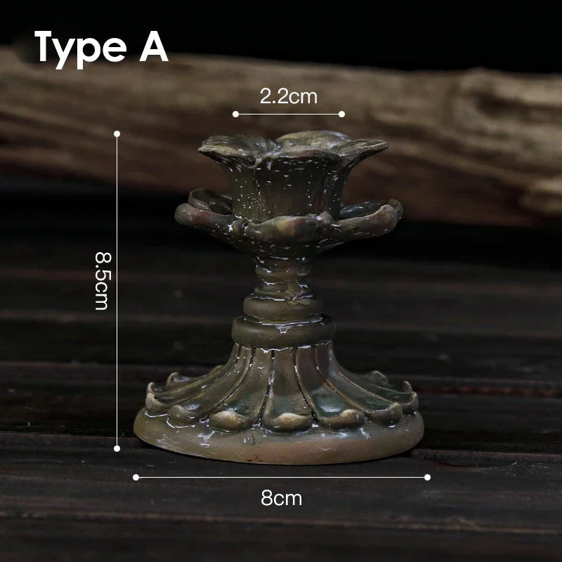 Retro Candlestick Resin Candle Holder Home Decor Candle Holders Sticks Antique Photography Props