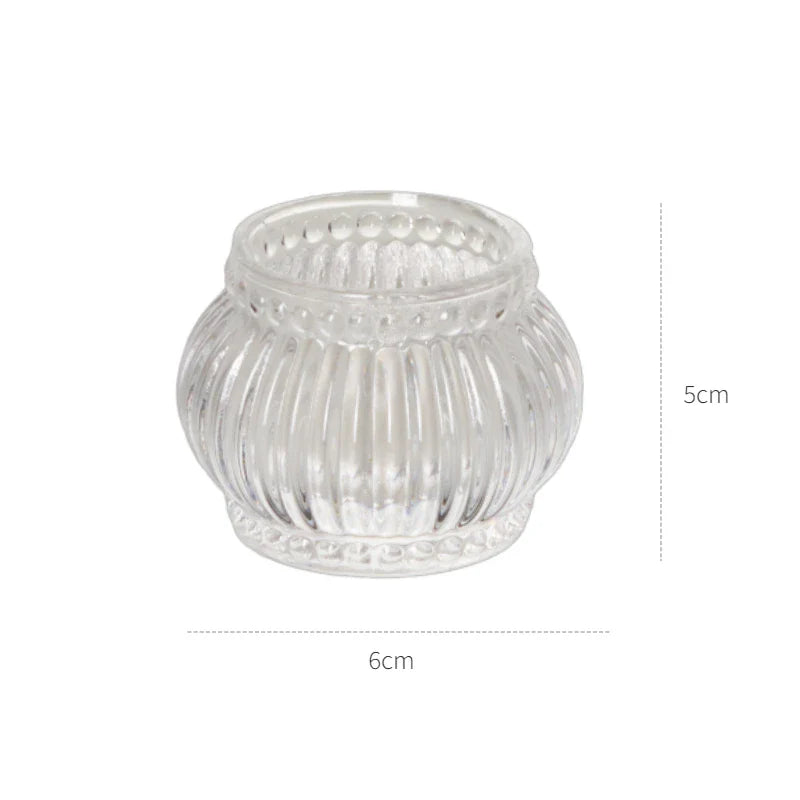 Decorative Crystal Candle Holders for Table Wedding Table Centerpiece Candle Stand Clear Glass Candlestick Holder Home Decor