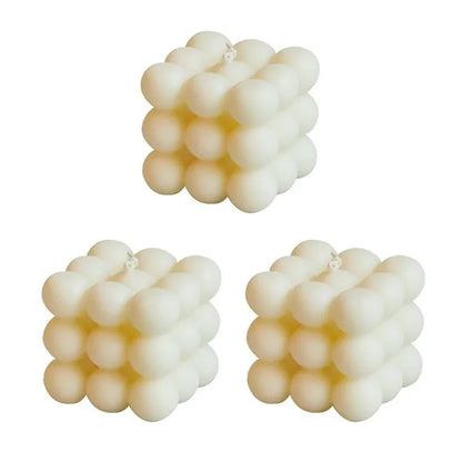 2Inch Bubble Cube Candle Cute Soy Wax Aromatherapy Small Candles scented  relaxing Birthday Gift 1PC