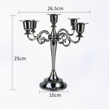 Ou a metal candlestick first three head five metals, wrought iron candlestick, furnishing articles romantic wedding retro candle
