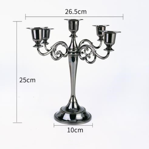 Ou a metal candlestick first three head five metals, wrought iron candlestick, furnishing articles romantic wedding retro candle