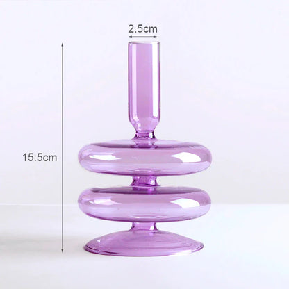 Romantic Glass Candle holder candlelight dinner Nordic Candlestick Wedding centerpieces Bougeoir Birthday living room home decor