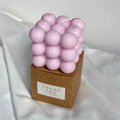 2Inch Bubble Cube Candle Cute Soy Wax Aromatherapy Small Candles scented  relaxing Birthday Gift 1PC
