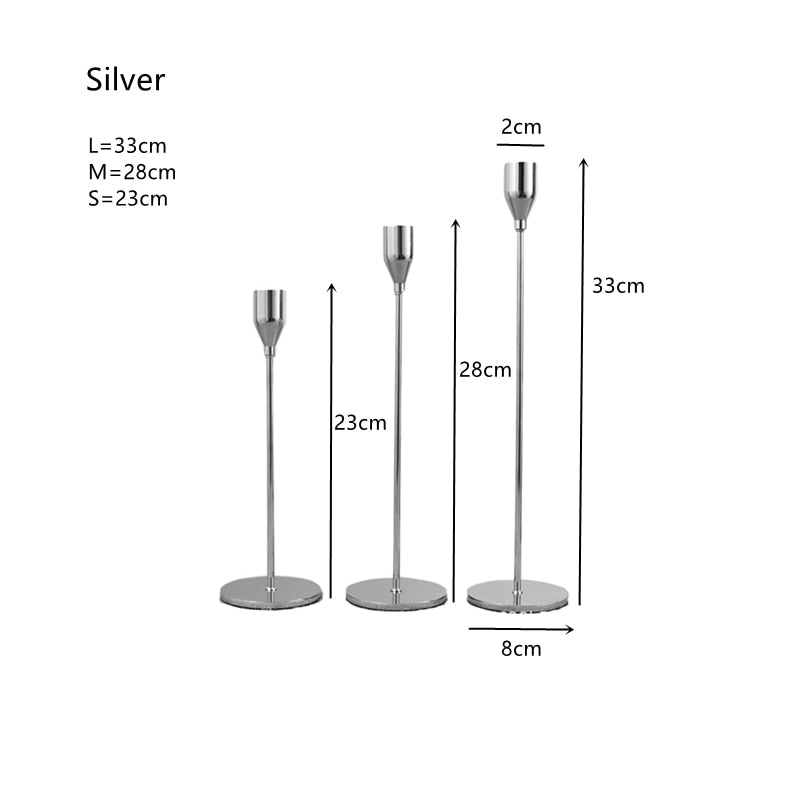 European Style Metal Candle Holders Simple Golden Wedding Decoration Bar Party Living Room Decor Home Decor Candlestick