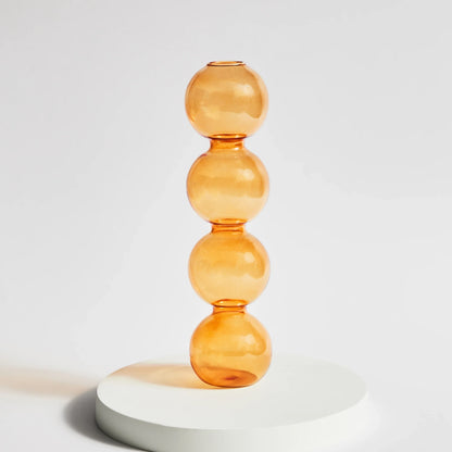 Nordic Orange Glass Taper Candle Holder Creative Home Decor Wedding Party Dinner Candlelight Decoration Living Room Candlestick