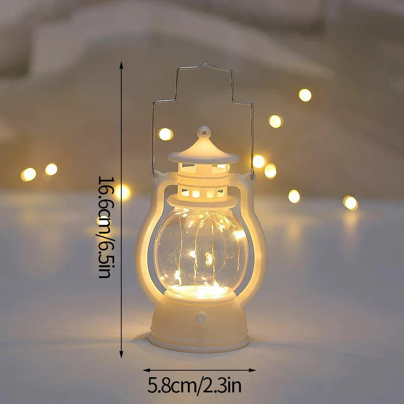 Ins Candle Holders lantern for Table Retro Flameless Kerosene Lamp Desktop Candlestick Chandelier Christmas New Year Home Decor
